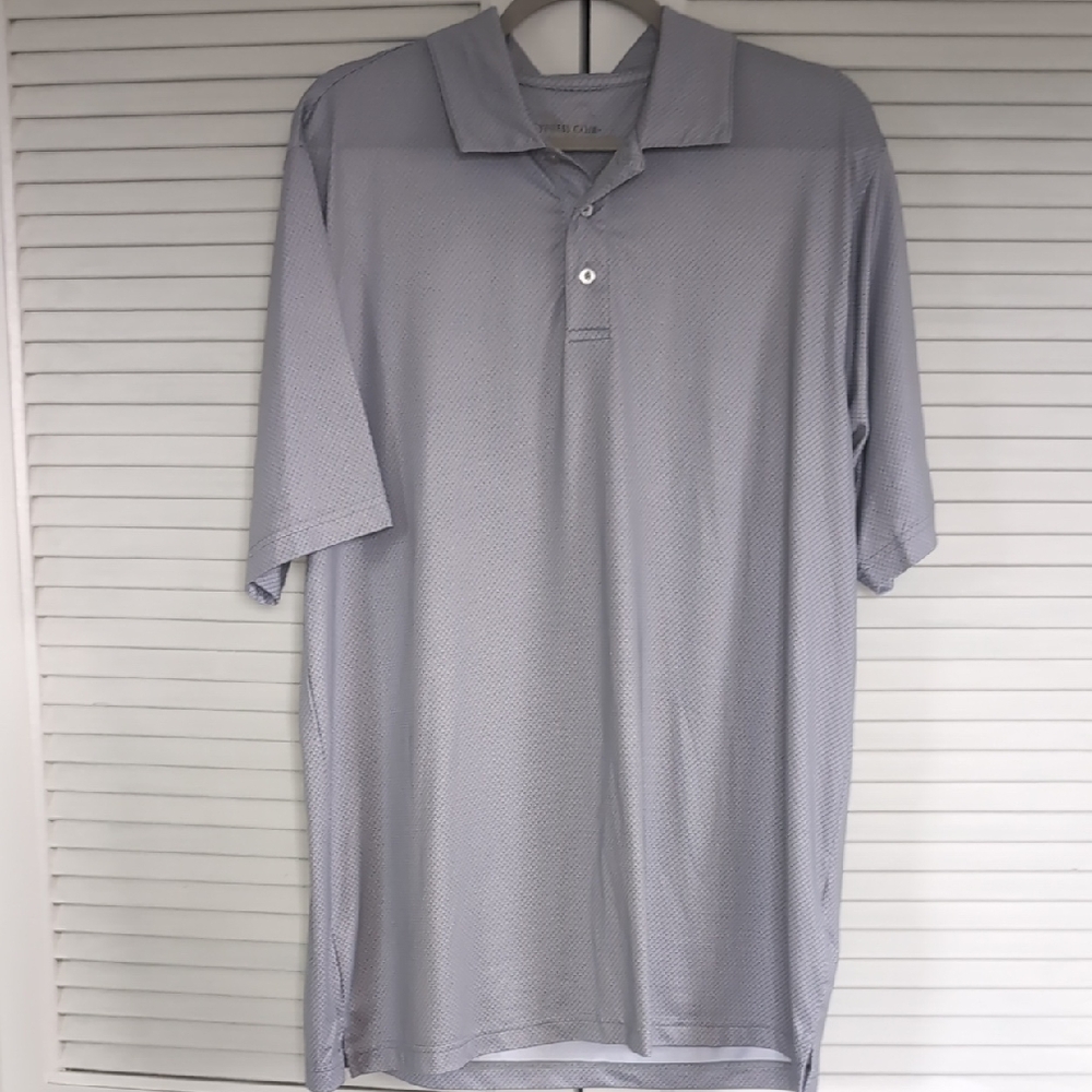 Men's Gray Pattern Cypress Club  Polo Shirt